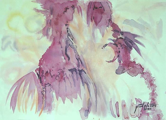 Two figures in rococo style